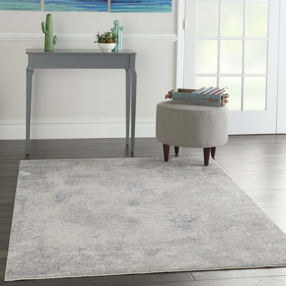 Silky Textures Rugs SLY06 by Nourison in Ivory Grey